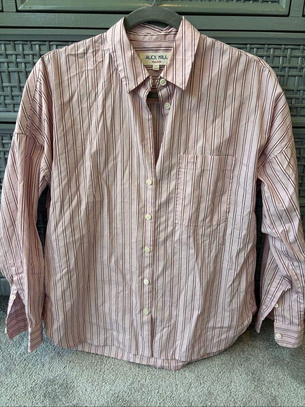 Alex Mill Jo Shirt In Stripe Cotton Poplin Pink Stripe Xs , A38 — image 6 of 8